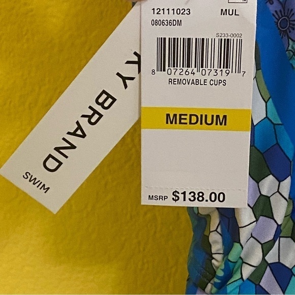 Lucky Brand New M Underwire Keyhole Tie Closure Mermaidcore One Piece Swimsuit - Picture 8 of 8